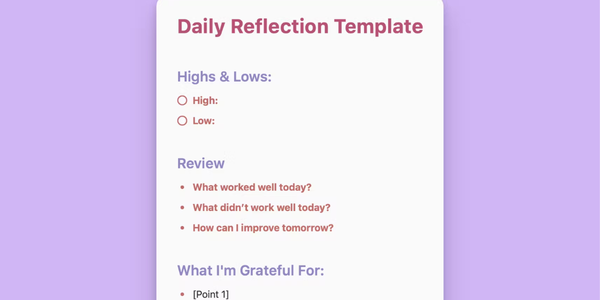 daily planner template for productivity
