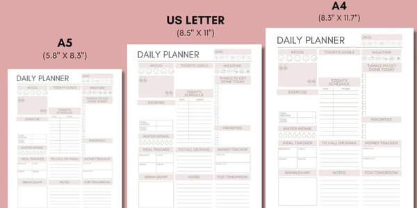 daily planner template for productivity