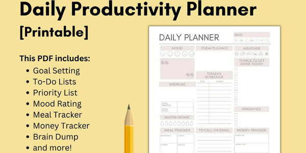 daily planner template for productivity